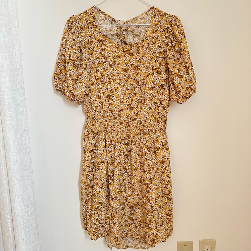 Wild Fable Yellow Floral Mini Dress